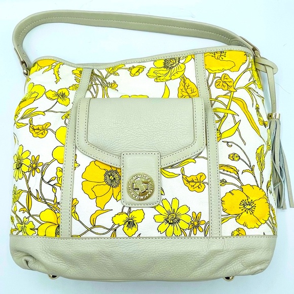 ISAAC MIZRAHI 👍DEAL DEAL DEAL famous designer LEATHER BRIGHT AND BEAUTIFUL 🤩BAG - Picture 1 of 17